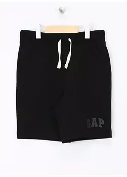 Удобные черные мужские шорты с эластичной резинкой на талии 540847002 Gap, черный