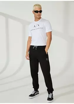 Удобные черные мужские спортивные штаны Armani Exchange
