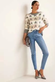 Удобные джинсы для мамы из эластичной ткани Next, синий