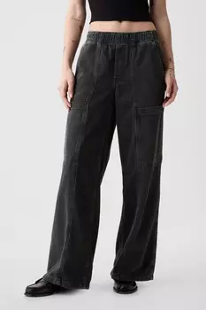 Удобные джинсы с высокой талией Gap, черный