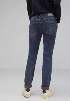 Удобные джинсы STREET ONE в поношенном стиле, цвет Indigo Lilac Overdyed