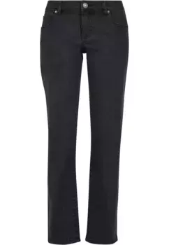 Удобные джинсы URBAN CLASSICS " Urban Classics Women's Ladies Low Waist Straight Denim Pants" (1 шт.), цвет Blackwashed