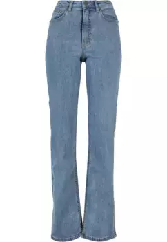 Удобные джинсы URBAN CLASSICS " Urban Classics Women's Ladies Highwaist Straight Slit Denim Pants" (1 шт.), голубой