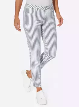 Удобные джинсы в стиле casual (1 шт.) Casual Looks, цвет Taubenblau-Ecru-Gestreift