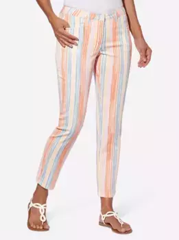 Удобные джинсы в стиле casual (1 шт.) Casual Looks, цвет Ecru-Papaya-Gestreift