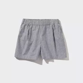 Удобные хлопковые шорты в полоску UNIQLO, серый