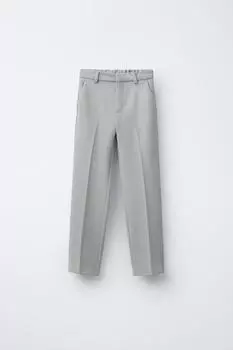 Удобные костюмные брюки ZARA, цвет Bluish