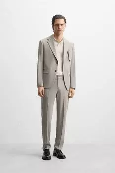 Удобные костюмные брюки ZARA, песочный