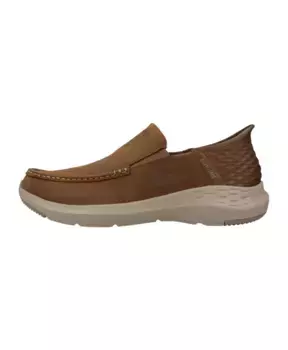 Удобные лоферы без шнуровки Skechers, коричневый