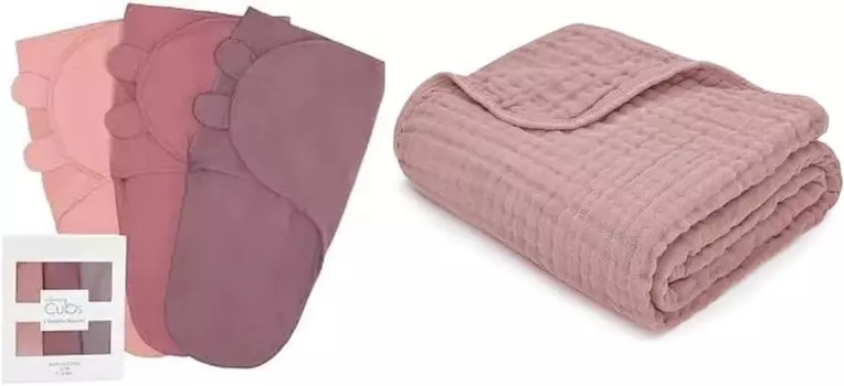 Удобные пеленальные одеяла для детенышей и муслиновая ткань для отрыжки в комплекте Comfy Cubs