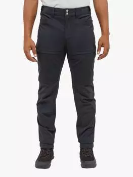 Удобные походные брюки средней длины Haglfs, цвет True Black