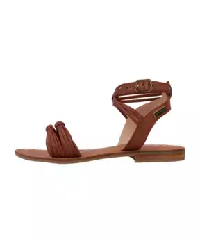 Удобные сандалии на плоской подошве с пряжками. Les Tropeziennes, коричневый