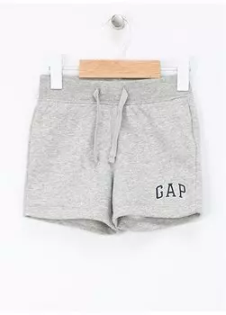 Удобные светло-серые мужские шорты с эластичной резинкой на талии 697982001 Gap, светло-серый
