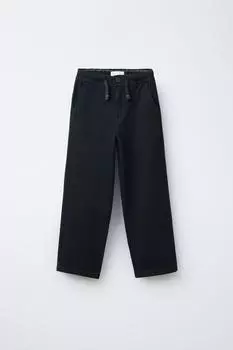 Удобные текстурированные брюки ZARA, темно-синий