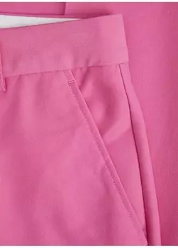 Удобные женские брюки цвета фуксии с высокой талией JJXX