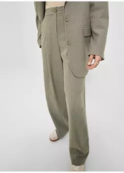 Удобные женские брюки из верблюжьей шерсти с нормальной талией JJXX