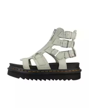 Удобные женские сандалии на плоской подошве. Dr. Martens, зеленый