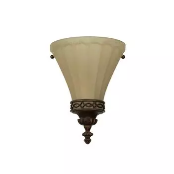 Удобный бра ANABELL 1 кремово-коричневого цвета из металлического стекла в дизайне прихожей в загородном доме с низким уровнем бликов Licht-Erlebnisse