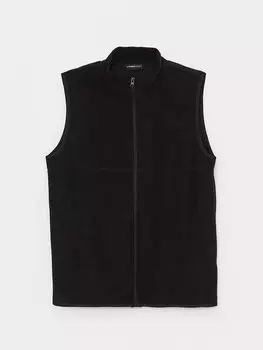 Удобный флисовый мужской жилет с воротником-стойкой LCWAIKIKI Classic, новый черный