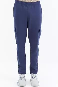 Удобный мужской спортивный костюм цвета индиго со шнуровкой и карманами TOMMYLIFE, индиго