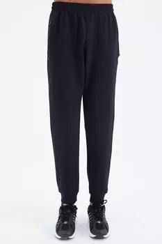 Удобный мужской спортивный костюм темно-синего цвета со шнуровкой и детальным принтом TOMMYLIFE