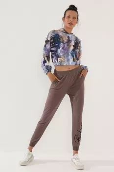Удобный женский спортивный костюм с манжетами и вышивкой Soil Text TOMMYLIFE