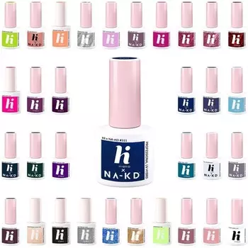 УФ-гель-лак для ногтей популярных бежевого, синего, коричневого, розового, желтого, золотого, зеленого и серого цветов 5 мл 311 Deep Blue Shine, Hi Hybrid