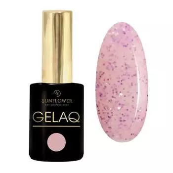 УФ-гибридный лак - Лавандовый блеск Gelaq, Glitter No. 166, SUNFLOWER
