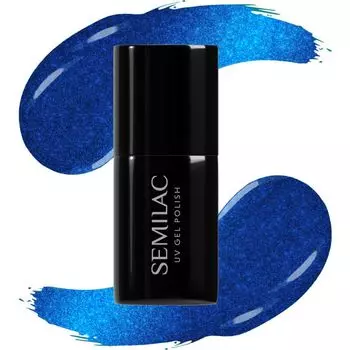 УФ-лак для ногтей 466 Blue Silk Pajamas Semilac, 7 ml