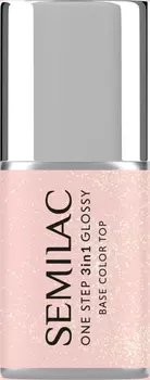 УФ-лак для ногтей Semilac 3in1 UV-Nagellack Glossy Naked Glitter Peach