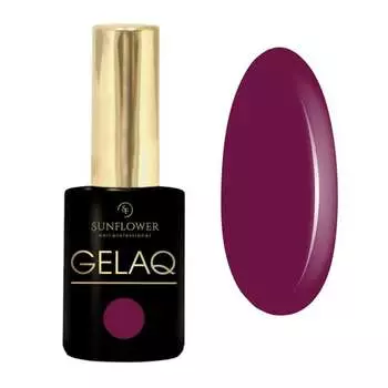 УФ-лак гибридный – Темная фуксия Gelaq, № 141, SUNFLOWER