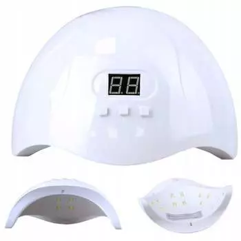 УФ/LED лампа для ногтей 54Вт X3 для гибридных лаков с блоком питания и USB-кабелем, белая, Inna marka