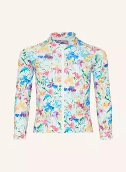 Уф рубашка happy flowers с защитой от ультрафиолета 50+ Vilebrequin, белый