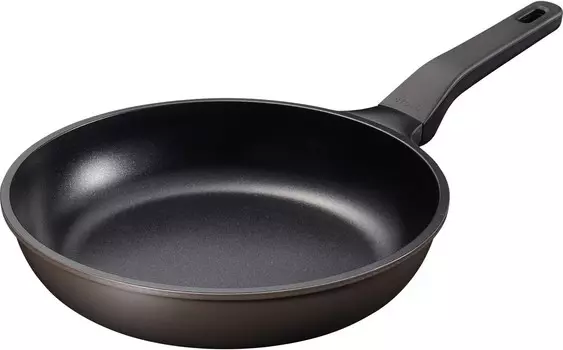 Ufufu Ufufu RB-1849 Сковорода, 10,2 дюйма (26 см), совместима с индукционной индукцией, проста в использовании, не содержит ПФОК, обработка фторсодержащей смолой WAHEI FREIZ, Darkbrown