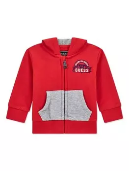 Угадай детский двухцветный спортивный костюм с вышитым логотипом Guess Kids, красный