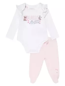 Угадай детский комплект с вышитым логотипом Guess Kids, розовый