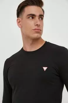 Угадай длинный рукав Guess, черный
