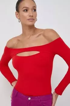 Угадай длинный рукав Guess, красный