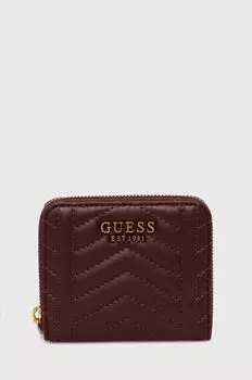 Угадай кошелек Guess, бордовый