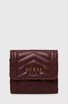Угадай кошелек Guess, бордовый