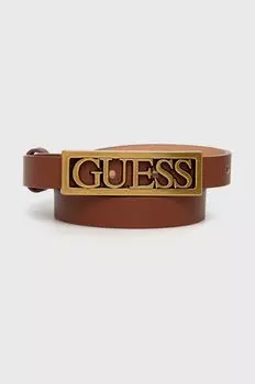 Угадай ремень Guess, коричневый