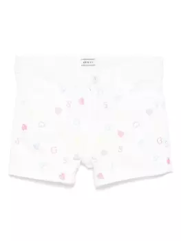 Угадайте детские вышитые джинсовые шорты guess kids, белый