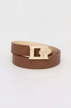 Угадайте кожаный ремень Guess, коричневый