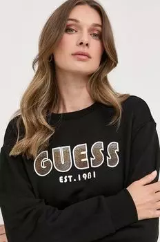 Угадайте, толстовка Guess, черный