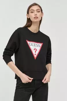 Угадайте, толстовка Guess, черный