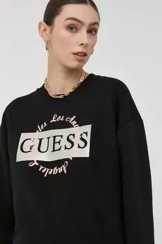 Угадайте, толстовка Guess, черный