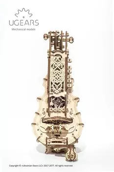 UGears, механическая складная модель, инструмент Харди-Гурди