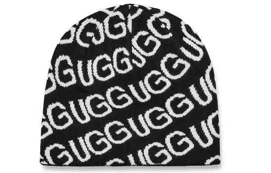 UGG Акриловая шапка мужская, черная