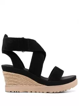 UGG босоножки Ileana Ankle 75 на танкетке, черный