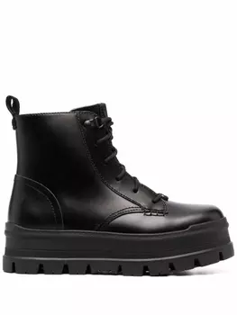 UGG ботинки на шнуровке, черный
